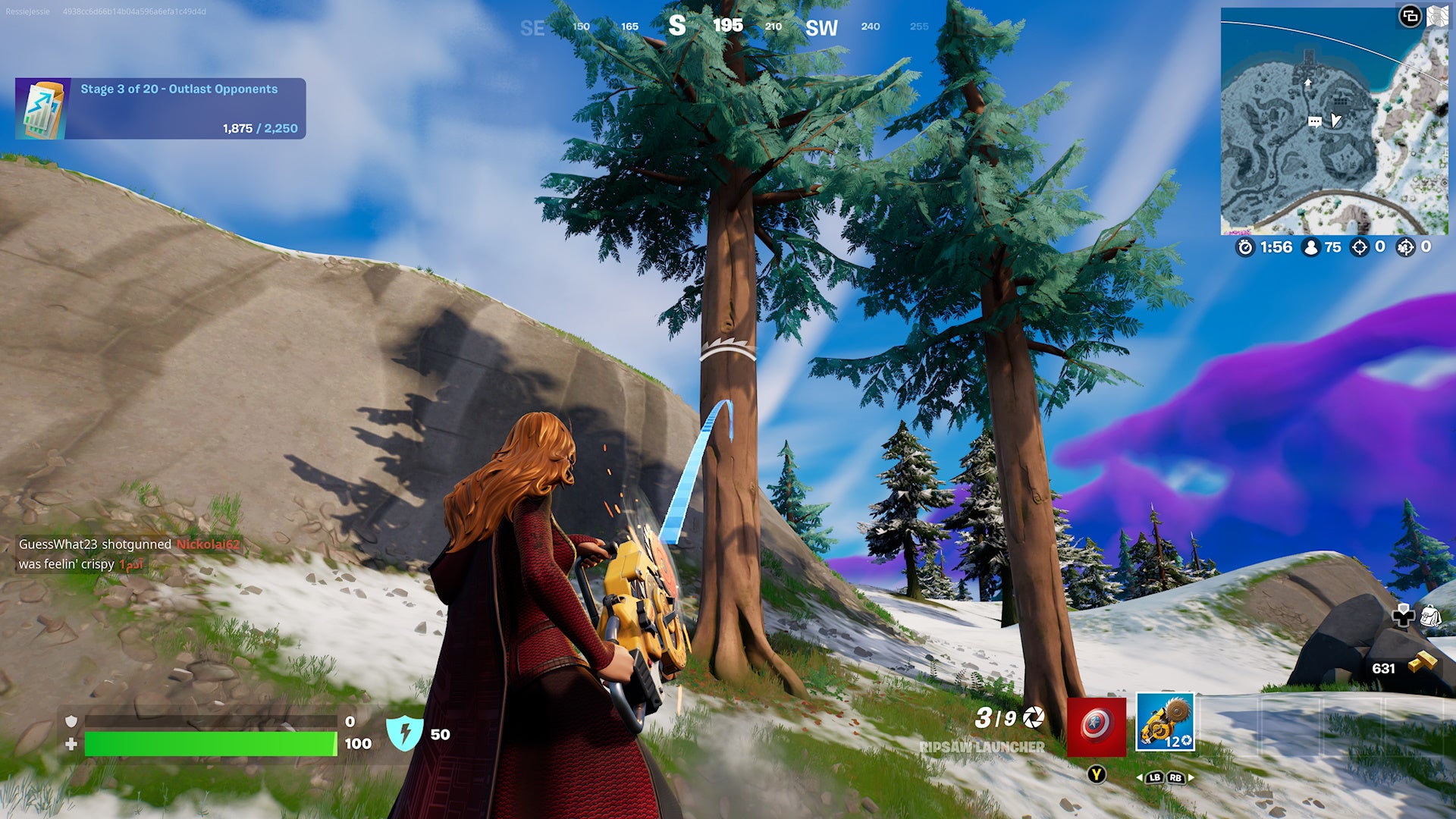 Fortnite Ripsaw Launcher location and how to knock down Timber Pines